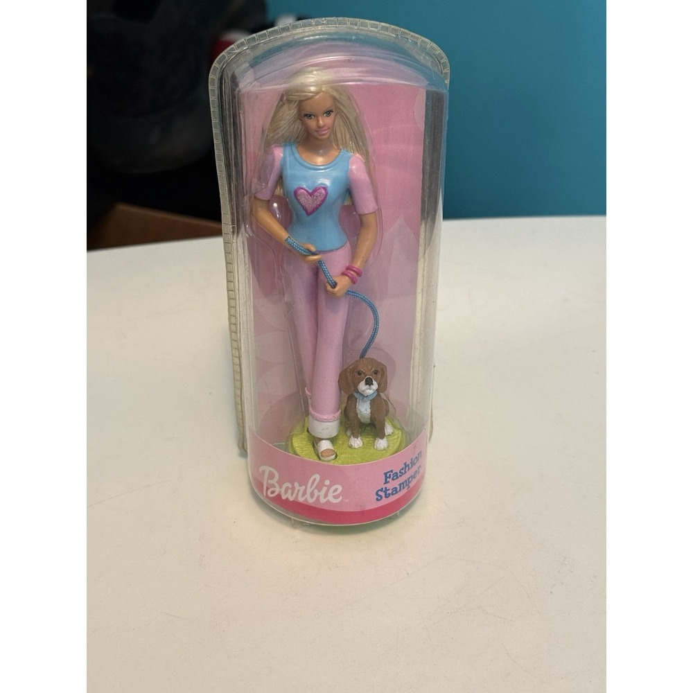 New Barbie Fashion Stamper W/Dog - 2002 MATTEL‎